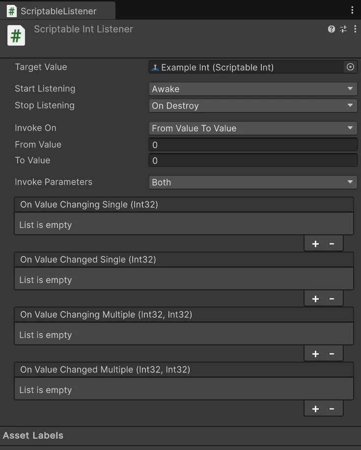 Scriptable Value Listener